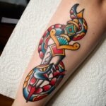 tattoo old school serpent lame