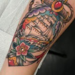 tattoo old school voilier